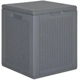 vidaXL Auflagenbox Gartentruhe Kissenbox Kissentruhe Auflagenbox Holztruhe Grau Kunststof grau
