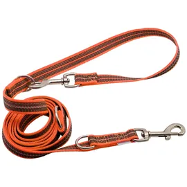 Herm Sprenger Gummierte Leine, 3-Fach verstellbar orange,