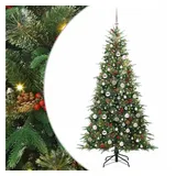 vidaXL Künstlicher Klappbarer Weihnachtsbaum Grün 210 Cm Pe Und Pvc Vidaxl