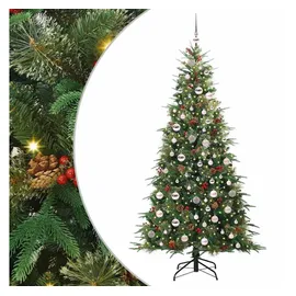vidaXL Künstlicher Klappbarer Weihnachtsbaum Grün 210 Cm Pe Und Pvc Vidaxl