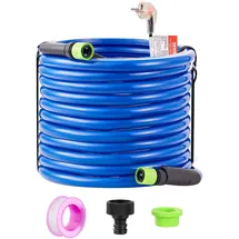 Vevor 75ft beheizter Wasserschlauch für Wohnmobil, beheizter Trinkwasserschlauch mit Frostschutz bis -45°F, automatisch selbstregulierend, 5/8" ID mit Schnellanschluss-Set, blei- und BPA-frei