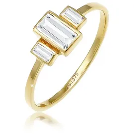 ELLI PREMIUM Verlobungsring Verlobungsring Topas Weiß 375 Gelbgold goldfarben 52 mm