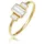 ELLI PREMIUM Verlobungsring Verlobungsring Topas Weiß 375 Gelbgold goldfarben 52 mm