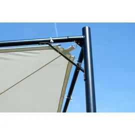 aleos Gartenpavillon Paros 4 x 4 m Beige