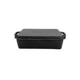 All'Grill All'Grill, Grillgeschirr, Kombi 2in1 Casserole aus Gusseisen 22x13x5 cm + Deckel 22x13x2 cm