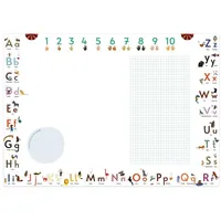 Close Up ABC Kinder Schreibtischunterlage Papier | DinA2, 25 Blatt, 90g/qm | Kariertes Feld (7x7mm) | Alphabet mit Hilfslinien zum Lernen und Üben | Zum Malen, Kritzeln, Zeichnen | PEFC Zertifikat