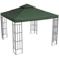 Outsunny Ersatzdach für Metallpavillon grün 3 x 3 m (BxL)