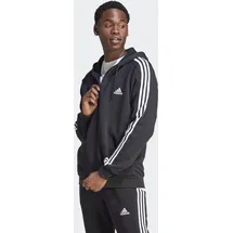 adidas Essentials 3-Streifen Kapuzenjacke schwarz M