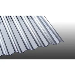 Polycarbonat Wellplatte in Glasklar, 1,0 mm, S 76/18 - 1120 x 1000 mm Dachplatte - schlagfeste Lichtplatte - ideale Kunststoffplatte für Bedachungen