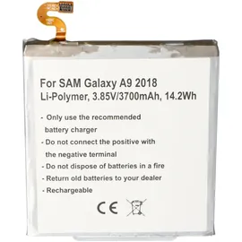 AccuCell Akku passend für Samsung Galaxy A9 2018, Li-Polymer, 3,85V, 3700mAh, 14,2Wh, built-in, ohne Werkzeug