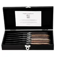 Laguiole Style de Vie Steakmesser Luxury Line, 6-teilig, Gemischtes Holz