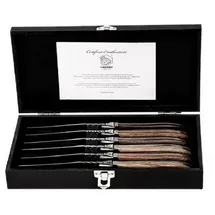 Laguiole Style de Vie Steakmesser Luxury Line, 6-teilig, Gemischtes Holz,
