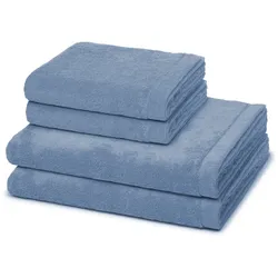Cawö Lifestyle Handtuch-Set - 4-teilig Sky Grau 