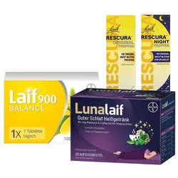 Laif 900 Balance + Bachblüten Original Rescura Night Tropfen + B