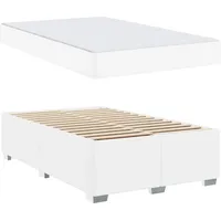 VidaXL Bettrahmen mit Matratze Weiß 120 x 190 cm