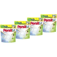 Persil Sensitive 4in1 DISCS Vollwaschmittel (4 x 60 Waschladungen), Waschmittel für Allergiker & Babys, mit beruhigender Aloe vera für sensible Haut, effektiv von 20 °C bis 95 °C