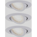 Paulmann LED Einbauleuchte 3er-Set weiß schwenkbar