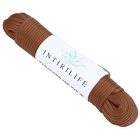 Intirilife 31m Nylon Outdoor Seil in BRAUN – Garten Seil 31 Meter lang und 4 mm dick – Paracord Seil Schnur reißfest und robust mit 7 Kernfäden