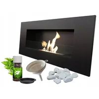 Kratki Wandkamin Bioethanol DELTA2 schwarz