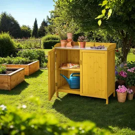 Tectake tectake® Pflanztisch Vita mit Unterschrank
