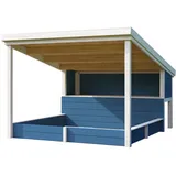 Nordic Holz Holzsandkasten Pippi 2 mit Überdachung blau