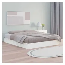 vidaXL Massivholzbett 180 x 200 cm Weiß