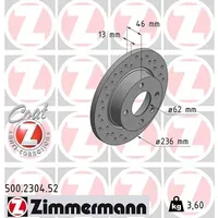ZIMMERMANN Bremsscheibe Skoda: 500.2304.52