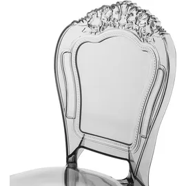Beliani Esszimmerstuhl 2er Set Schwarz/Transparent Kunststoff Schick