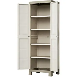 KETER Excellence Kunststoffschrank, hoch, BxTxH: 65x45x182cm, beige/taupe, inkl. 4 höhenverstellbaren Einlegeböden