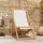 vidaXL Liegestuhl Teak 56 x 105 x 96 cm creme
