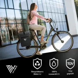 MIVELO 3in1 Fahrradtasche Rucksack Gepäckträgertasche wasserdicht mint