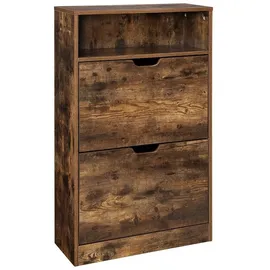 VASAGLE Schuhregal 60 x 102 x 24 cm braun