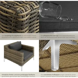 Tectake tectake® Modulares Rattanset Villanova kein Aufbau