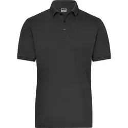 Herren Bio Workwear Poloshirt Stretch JN1806, schwarz, Größe M - schwarz - M