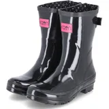 rajn Gummistiefel Mid-Boot, Glossy Black, Naturkautschuk UZW210 schwarz - Gr.: 37