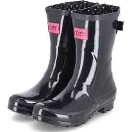 rajn Gummistiefel Mid-Boot, Glossy Black, Naturkautschuk UZW210 schwarz - Gr.: 37