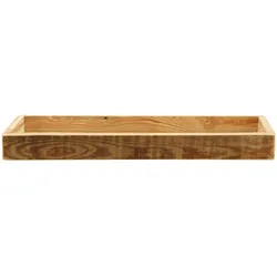 VOSTEEN 3 Stück Serviertablett - Holztablett, Dekotablett, Tablettplatte, Dekoteller - stabil, dekorativ, vielseitig, naturbelassen