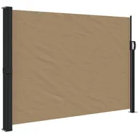vidaXL Seitenmarkise Ausziehbar Taupe 140x600 cm