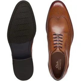 CLARKS Craft Arlo Limit Chaussures Brogue en Cuir Noir, Marron, 44,5 EU - braun, -