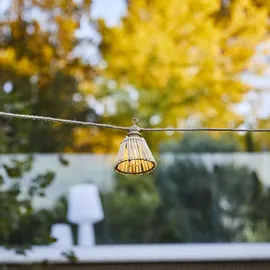 Lumisky Lichterkette Solar 13 m spritzwassergeschützt beige