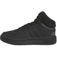 Adidas Kinder Basketballschuhe Hoops Mid, CBLACK/CBLACK/GRESIX, 37 1⁄3