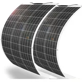 400W Flexibles Solarpanel 2x200W 24V/12V Monokristalline Biegbare-Semi-Flexible Solarpanel Ladegerät Off-Grid für RV Boot Kabine Van Auto Unebenheiten Oberflächen