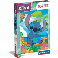 CLEMENTONI Stitch 104 Teile Kinder 6 Jahre, Cartoon, Disney-Puzzle, Made in Italy, Mehrfarbig