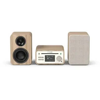 Pure Classic Stereo Mini Stereoanlage DAB+/FM, Bluetooth, CD, USB weiß/Eiche