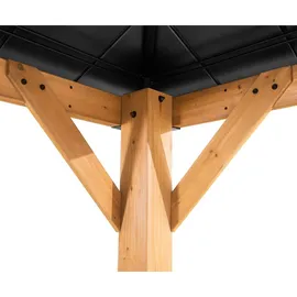 Sunjoy Gazebo Rapi Zedernholz 273 cm x 273 cm Anthrazit FSC®