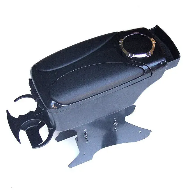 Armlehne für Autos mit Becherhalter, Universal, Schwarz