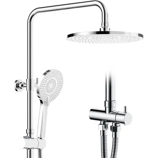 Rainsworth Duschsystem ohne Armatur Chrom 25 cm Rund 12345678