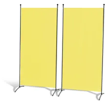 GRASEKAMP Doppelpack Stellwand 85x180cm Gelb Paravent Raumteiler Trennwand Sichtschutz