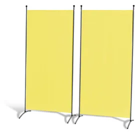 GRASEKAMP Doppelpack Stellwand 85x180cm Gelb Paravent Raumteiler Trennwand Sichtschutz