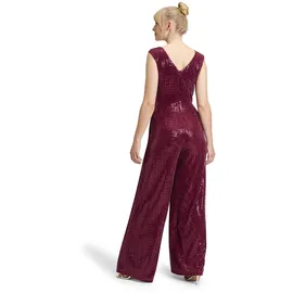 Vera Mont Damen Jumpsuit im Glitzer-Look 46, Rot/Grau - 46W